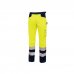 Upower Radiant Pantalon Confortable y Funcional - Talla L - Forro de Franela, Multiples Bolsillos, Ajuste de Cintura Elastico, Rodillas Preformadas, Detalles Reflectantes, Proteccion DPI2 - Color Amarillo Fluorescente