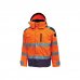 Upower Defender Parka Anti-Lluvia Impermeable y Transpirable - Talla 4XL - Rayas Reflectantes, Multiples Bolsillos, Capucha Desmontable, Proteccion DPI3, Microfibra en Cuello - Color Naranja Fluorescente