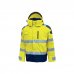 Upower Defender Parka Anti-Lluvia Impermeable y Transpirable - Talla S - Reflectantes en Busto y Mangas, Bolsillo Multimedia con Free Sound, Capucha Desmontable, Proteccion DPI3 - Color Amarillo Fluorescente