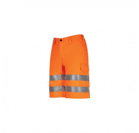 Upower Altair Bermuda de Trabajo - Talla 2XL - Comodidad y Funcionalidad, Resistente Algodon y Poliester, Multiples Bolsillos, Elementos Reflectantes, Ajuste Perfecto con Cintura Elastica - Color Naranja Fluorescente