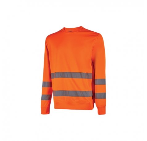 Upower Chara Sudadera de Trabajo - Talla 5XL - Alta Visibilidad, Bandas Reflectantes, Poliester Perchado, Ajuste Comodo, Resistente a Multiples Lavados, Seguridad Mejorada - Color Naranja Fluorescente