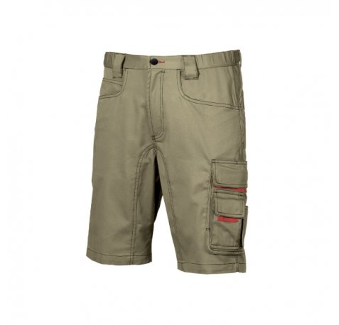 Upower Party Pantalon Corto Multifuncional - Talla 60 - Multiples Bolsillos, Cintura Ajustable, Costuras Reforzadas, Proteccion DPI1, Cierre de Seguridad, Boton Resistente a AraÃ±azos - Color Arena