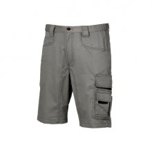 Upower Party Pantalon Corto Multifuncional - Talla 58 - Multiples Bolsillos, Cintura Ajustable, Costuras Triples, Proteccion DPI1, Cierre Cremallera con Boton Resistente - Color Gris Piedra