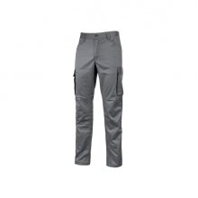 Upower Crazy Pantalones Cargo Stretch - Talla 2XL - Bolsillos Multifuncionales, Detalles Reflectantes, Cinturilla Elastica, Rodillas Preformadas, Proteccion DPI1, Ajuste Slim-Fit - Color Gris Oscuro