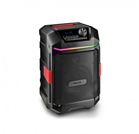NGS Wild Bash Compact Altavoz Premium 200W - Bluetooth 5.4 - USB y AUX - Iluminacion LED - IPX6 - Color Negro