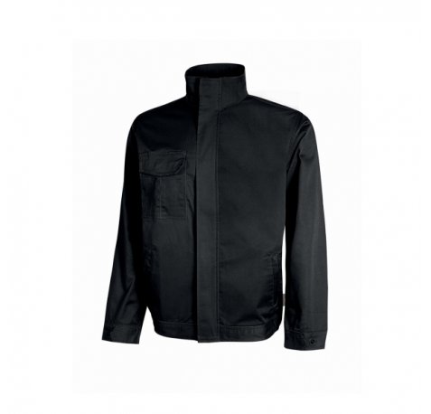 Upower Sofia Cazadora de Trabajo Resistente - Talla XS - Tejido Mechanical Stretch, Lavable, Bolsillos con Cierre, PuÃ±os Ajustables, Tirador Portacredenciales - Color Negro Carbon