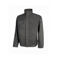 Upower Sofia Cazadora de Trabajo - Talla 3XL - Mechanical Stretch, Lavable a Alta Temperatura, Bolsillos con Cremallera, PuÃ±os Ajustables, Portacredenciales Integrado - Color Gris Oscuro