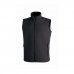 Upower Dublino Chaleco de Trabajo Soft Shell - Talla L - Transpirable, Antiviento, Repelente al Agua, Multibolsillos con Cremallera, Ajuste Personalizado con Cordon - Color Negro Carbon