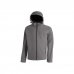Upower Kyra Cazadora de Trabajo con Tejido Soft Shell - Talla 2XL - Antiviento, Repelente al Agua, Capucha Desmontable, Bolsillos con Cierre, Mangas Preformadas, Elementos Reflectantes - Color Gris Oscuro