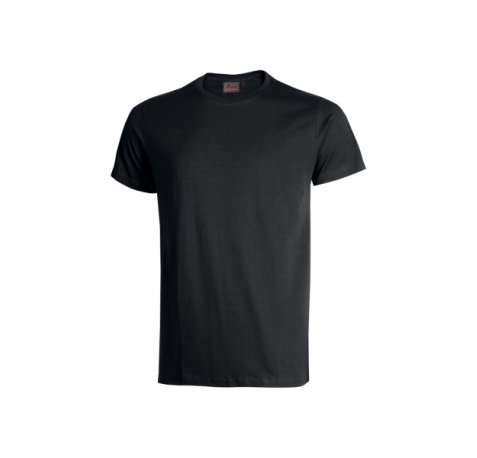 Upower Figi Camiseta de Trabajo Confortable - Talla 3XL - Algodon Cardado, Cuello Elastico Acanalado, Cinta Para-Sudor, Proteccion DPI1 - Color Negro Carbon