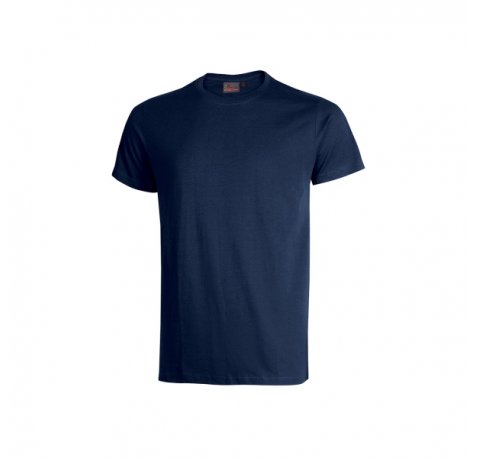 Upower Figi Camiseta de Trabajo de Algodon Cardado - Talla M - Suave y Duradera, Cuello Elastico Acanalado, Cinta Para-Sudor, Proteccion DPI1 - Color Azul Marino