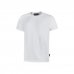 Upower Figi Camiseta de Trabajo de Algodon Cardado - Talla L - Suavidad y Confort Prolongado, Cuello Elastico Acanalado, Cinta Para-Sudor, Proteccion DPI1 - Color Blanco