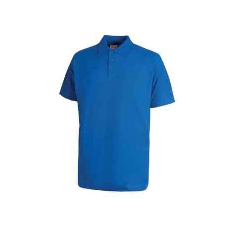 Upower Tonga Polo de Hombre de Algodon Pique - Talla M - Transpirable, Cuello con 3 Botones, Acabados en Canale, Refuerzos en Cuello y Hombros, Proteccion DPI1 - Color Azul Regio