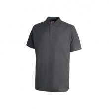 Upower Tonga Polo de Hombre de Algodon Pique - Talla S - Transpirable, Cuello con 3 Botones, Acabados en Canale, Refuerzos en Cuello y Hombros, Proteccion DPI1 - Color Gris Meteorito