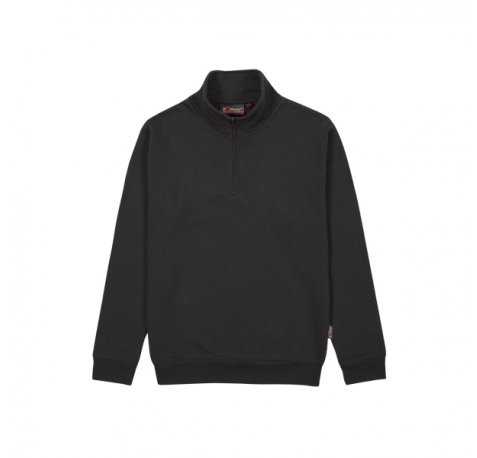 Upower Maui Sudadera con Media Cremallera - Talla 3XL - French Terry, Algodon y Poliester, Transpirable y Duradera, PuÃ±os y Dobladillo Elasticos, Mangas Ranglan, Costuras Pespunteadas - Color Negro Carbon
