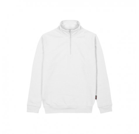 Upower Maui Sudadera con Media Cremallera - Talla 3XL - French Terry Algodon y Poliester, Transpirable y Duradera, PuÃ±os y Dobladillo Elasticos, Mangas Ranglan, Costuras Pespunteadas - Color Blanco