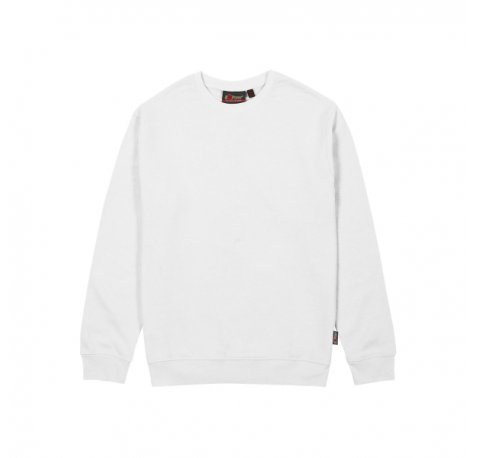 Upower Tupai Sudadera de Cuello Redondo - Talla L - French Terry de Verano, Libertad de Movimiento, Algodon y Poliester, Detalles en Punto Elastico, Mangas Ranglan - Color Blanco