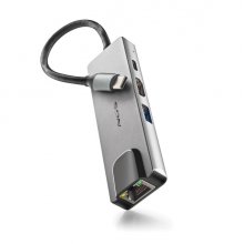 NGS Wonder Dock Supra 4 en 1 Hub USB-C - 1x USB 3.0, 1x USB-C PD 100W, 1x HDMI, 1x RJ45 - Admite Resoluciones Maximas de 4K a 30 Hz - Velocidad LAN de 1 Gbps