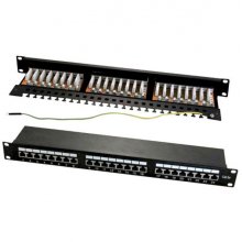 WP Patch Panel de 24 Puertos RJ45 Cat. 6A STP 1U - Color Negro WP Patch Panel de 24 Puertos RJ45 Cat. 6A STP 1U - Color Negro