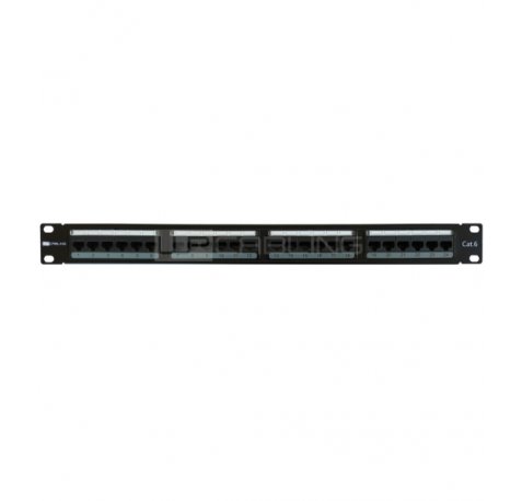 WP Patch Panel de 24 Puertos RJ45 CAT6 UTP - 1U IDC - Color Negro