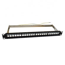 WP Patch Panel de 24 Puertos RJ45 UTP - 1U IDC sin Apantallar - Color Negro