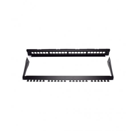 WP Patch Panel de 24 Puertos RJ45 CAT6 UTP - 1U Keystone Modular - Color Negro