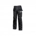 Upower Gordon Pantalones Funcionales con Bolsillos Flotantes - Talla 52 - Porta Herramientas, Porta Rodilleras, Cintura Ajustable, Detalles Reflectantes, Proteccion DPI1 - Color Negro Carbon