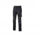 Upower Atom Pantalon Stretch Resistente - Talla XS - Repelente al Agua, Transpirable, Secado Rapido, Bolsillos Multifuncionales, Proteccion Lumbar, Rodillera Certificada PPE CAT.1 - Color Negro Carbon