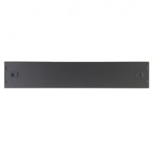 WP Tapa Delantera para Armario 2U - Instalacion sin Tornillos - 490x15x100mm - Color Negro