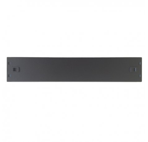WP Tapa Delantera para Armario 2U - Instalacion sin Tornillos - 490x15x100mm - Color Negro