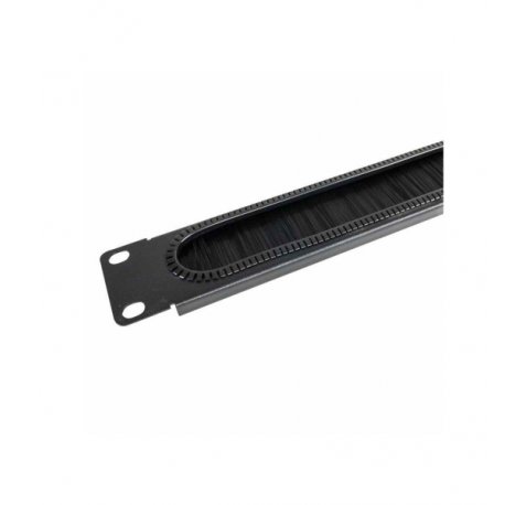 WP Guia 1U Cableado con Cepillo - 490x15x55mm - Color Negro