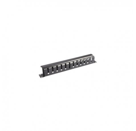 WP Guia 1U Cableado con Tapa - 490x55x80mm - Color Negro