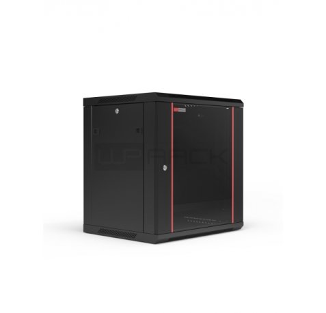 WP RWB-06605-B Armario Mural 6U - Puerta de Cristal - Cerradura de Seguridad - 600x500x370mm - Color Negro