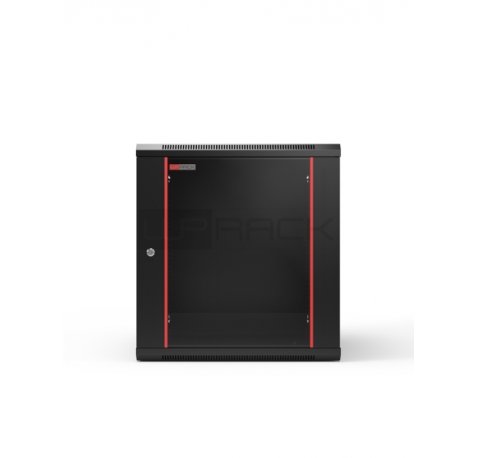 WP RWB-09605-B Armario Mural 9U - Puerta de Cristal - Cerradura de Seguridad - 600x500x500mm - Color Negro