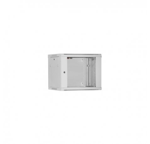 WP RWB-09605-G Armario Mural 9U - Puerta de Cristal - Cerradura de Seguridad - 600x500x500mm - Color Gris