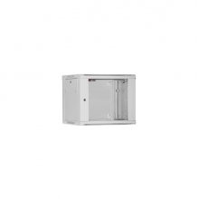 WP RWB-12606-G Armario Mural 12U - Puerta de Cristal - Cerradura de Seguridad - 600x600x635mm - Color Gris
