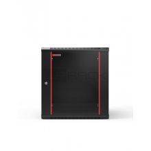 WP RWB-15605-B Armario Mural 15U - Puerta de Cristal - Cerradura de Seguridad - 600x500x770mm - Color Negro
