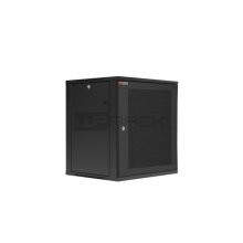 WP RWC-09606-B Armario Mural 9U - Puerta de Acero Perforada - Cerradura de Seguridad - 540x600x445mm - Color Negro