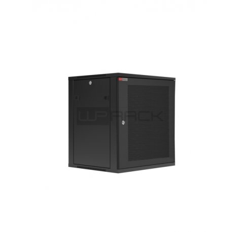 WP RWC-12604-B Armario Mural 12U - Puerta de Acero Perforada - Cerradura de Seguridad - 540x450x580mm - Color Negro