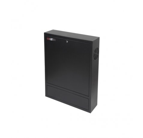WP RWN-02601-B Armario Mural Vertical 4U - Cerradura de Seguridad con Llave Tubular - 600x150x750mm - Color Negro