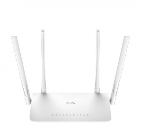 Cudy WR1300 Smart Router WiFi AC1200 Doble Banda - 1x Puerto Wan 1000/100/10 Mbps y 4x Puertos Lan 1000/100/10 Mbps - 4 Antenas Externas