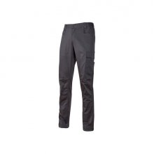 Upower Bravo Top Winter Pantalones de Trabajo Invernales - Talla L - Algodon Elastizado, Triple Costura, Multibolsillos, Cintura Elastizada, Slim-Fit, Proteccion DPI1 - Color Gris Oscuro