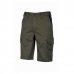 Upower Bonito Pantalones Cortos de Trabajo de Algodon Elastizado - Talla S - Cinturilla Elastica, Bolsillos Multifuncionales, Cierre de Cremallera, Proteccion DPI1 - Color Verde Oscuro