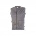 Upower Chica Chaleco Multibolsillos de Algodon Elastico - Talla 4XL - Ligero, Cierre Cremallera, Espacio Personalizacion, Bolsillos Multifuncionales con Solapa y Velcro - Color Gris Oscuro