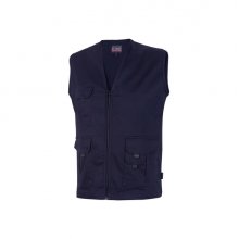 Upower Chica Chaleco Multibolsillos de Algodon Elastico - Talla XL - Cierre Cremallera Frontal, Bolsillos Amplios con Solapa y Velcro, Espacio para Personalizacion, Gancho Porta Credenciales - Color Azul Oscuro Westlake