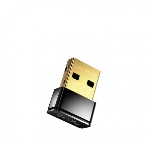 Cudy AX300 Adaptador USB Nano Inalambrico - Wi-Fi 6 - Universal - Velocidad hasta 286Mbps - 20x15x8mm - Color Negro