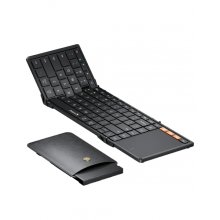 ProtoArc XK01-TP Teclado Portatil Plegable en Triptico - Bluetooth -  Con Touchpad - Conexion de hasta 3 Dispositivos - Color Negro