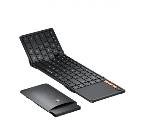 ProtoArc XK01-TP Teclado Portatil Plegable en Triptico - Bluetooth -  Con Touchpad - Conexion de hasta 3 Dispositivos - Color Negro