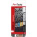 Pentel PenTools Pack de 4 Rotuladores Permanentes Paint Marker - Punta Conica 4.6mm - Trazo 3mm - Impermeable, Resistente a la Luz - Secado Rapido - Colores Negro, Azul, Amarillo y Blanco