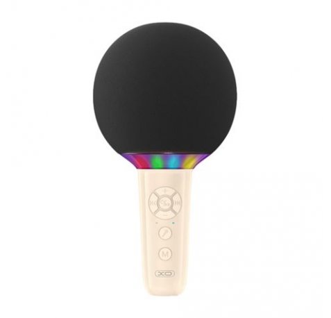 XO BE50 Microfono Inalambrico - Karaoke - 5W - Bluetooth 5.3 - Iluminacion LED - Autonomia Máxima 3h - Color Beige